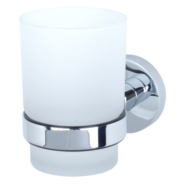 Kosmos Glass Toothbrush Holder Chrome - Image 2