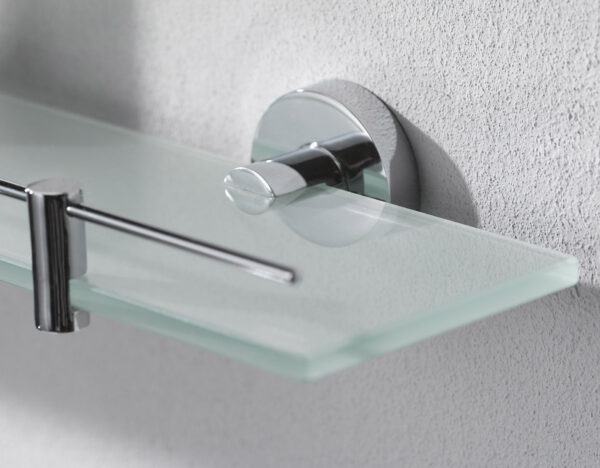 Kosmos 24" Frosted Glass Shelf Kit Chrome - Image 2