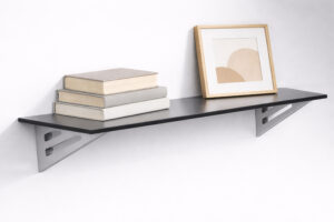 Puzzle Black Glass 11x36 Shelf Kit with Jet Brackets