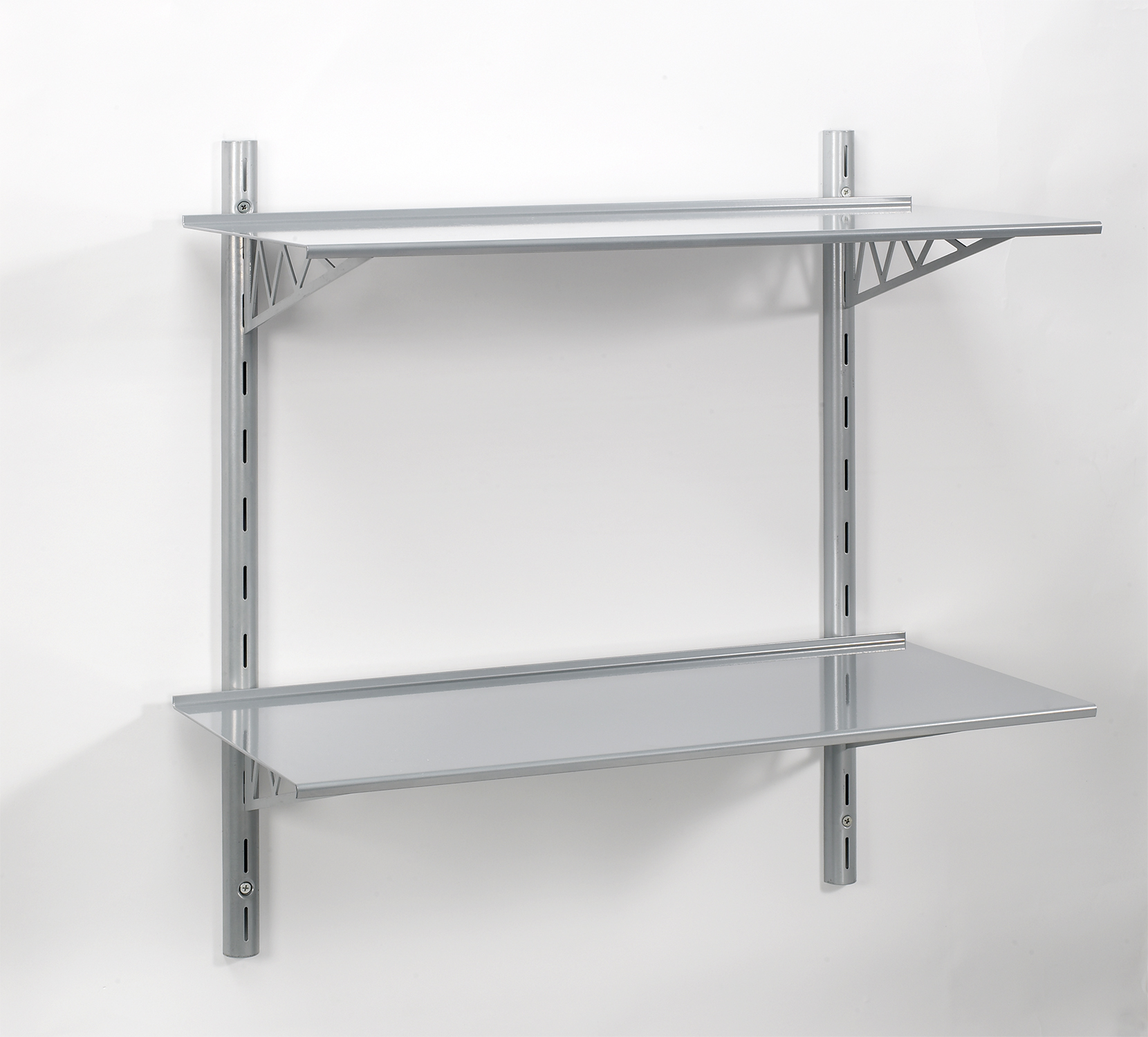 Puzzle Metal 11x24 Double Shelf Kit with Bridge Brackets - Image 4