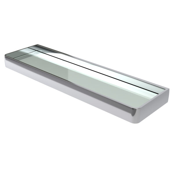Aline Clear Glass Shelf Kit with Polished Frame
