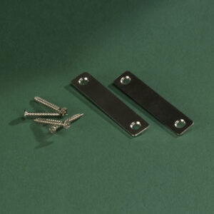 2 Folding Door Strike Plates with Screws