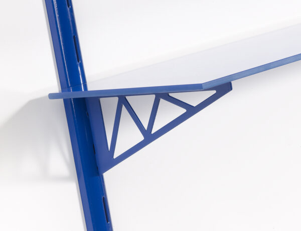 Puzzle Blue Glass 7x36 Shelf Kit with Bridge Brackets - Image 2