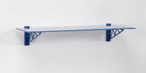 Puzzle Blue Glass 7x36 Shelf Kit with Bridge Brackets
