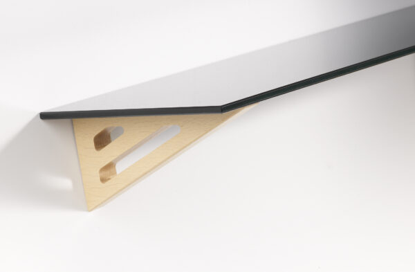 Puzzle Black Glass 7x24 Shelf Kit with Jet Brackets - Image 2