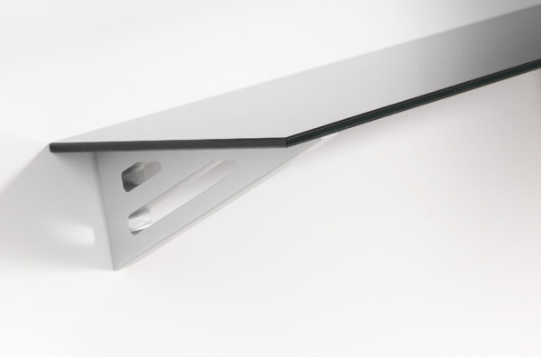 Puzzle Black Glass 7x24 Shelf Kit with Jet Brackets