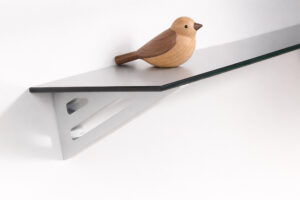 Puzzle Black Glass 7x24 Shelf Kit with Jet Brackets