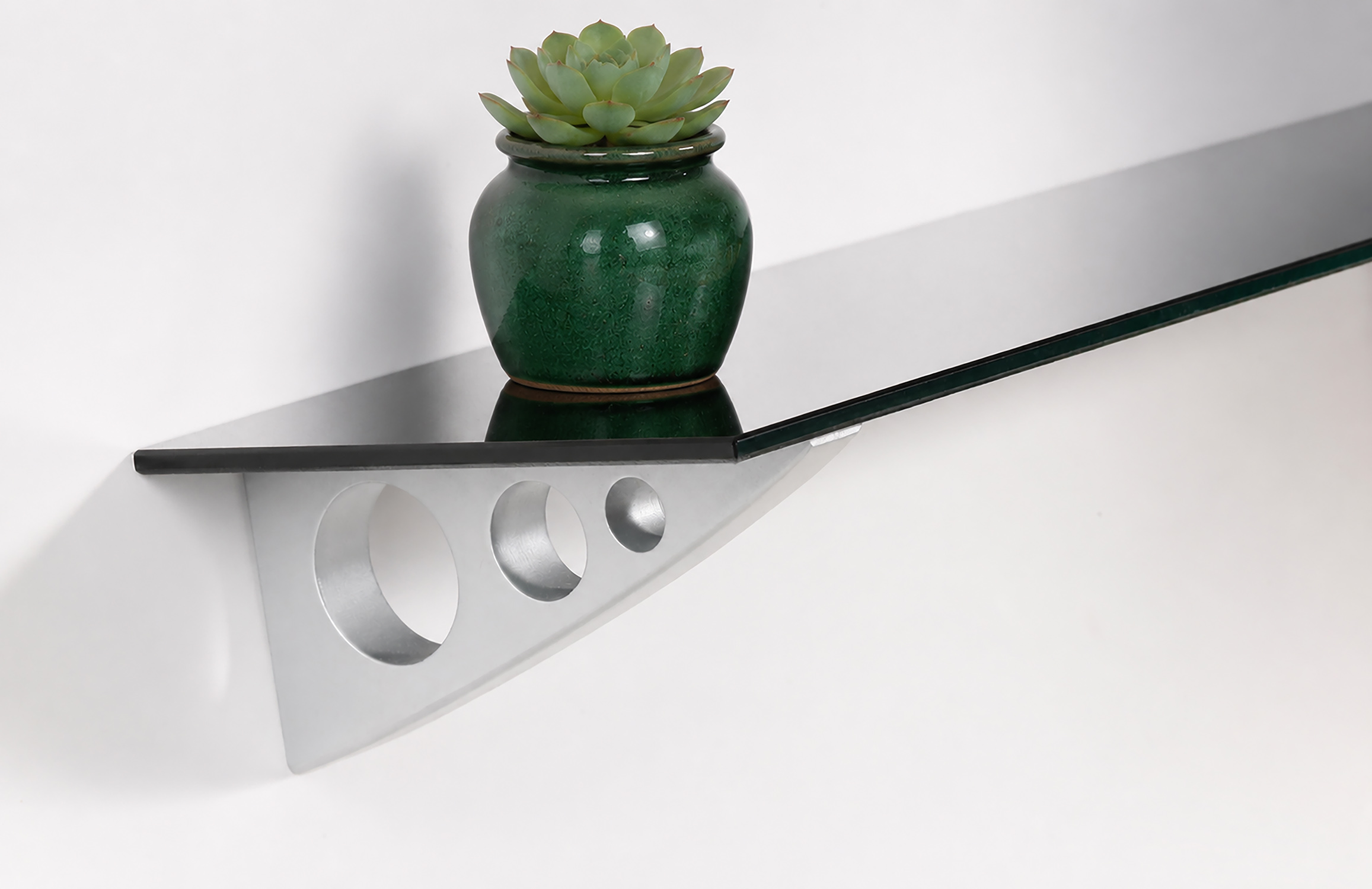 Puzzle Black Glass 7x24 Shelf Kit with Tectur Brackets - Image 2
