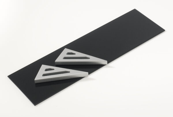 Puzzle Black Glass 7x24 Shelf Kit with Jet Brackets - Image 3