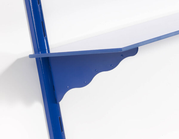 Puzzle Blue Glass 7x36 Shelf Kit with Wave Brackets - Image 2