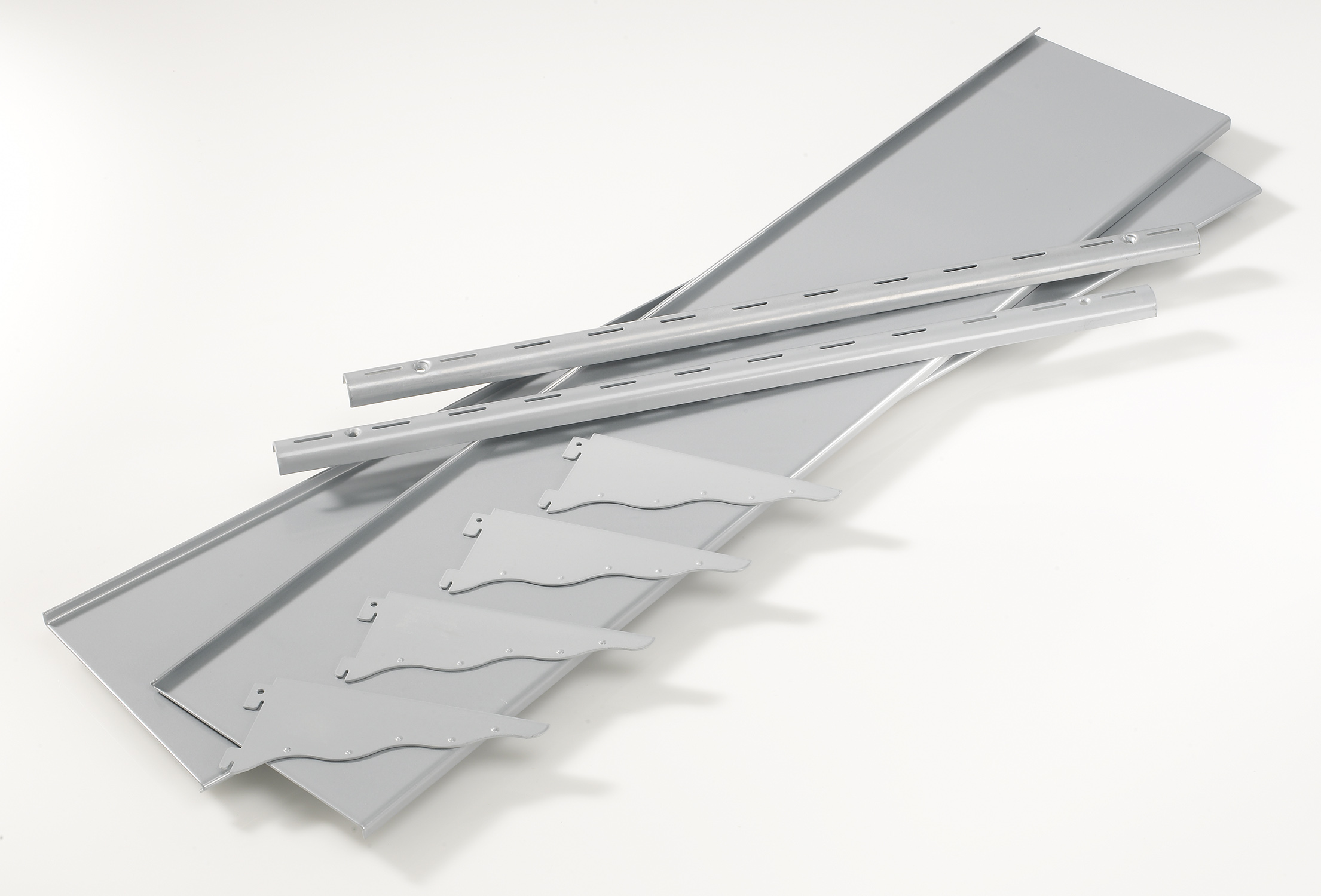Puzzle Metal 7x36 Double Shelf Kit with Wave Brackets - Image 4