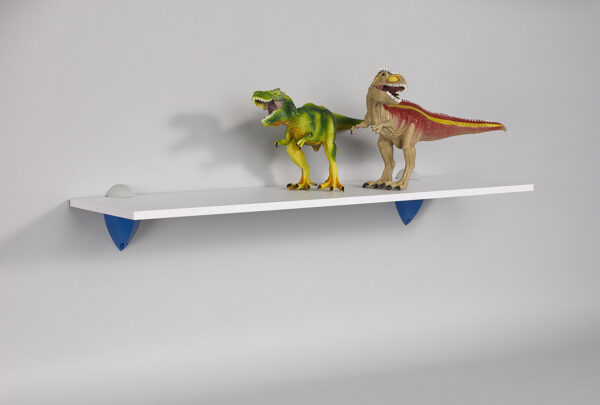 Wallscapes Puzzle 7" x 24" White Shelf Kit with Jazzy Brackets - Image 8