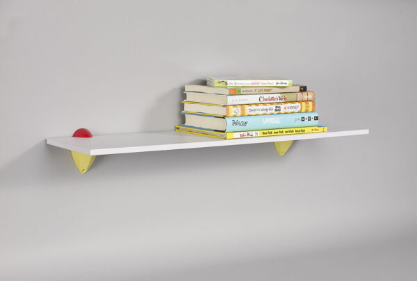 Wallscapes Puzzle 7" x 24" White Shelf Kit with Jazzy Brackets - Image 20