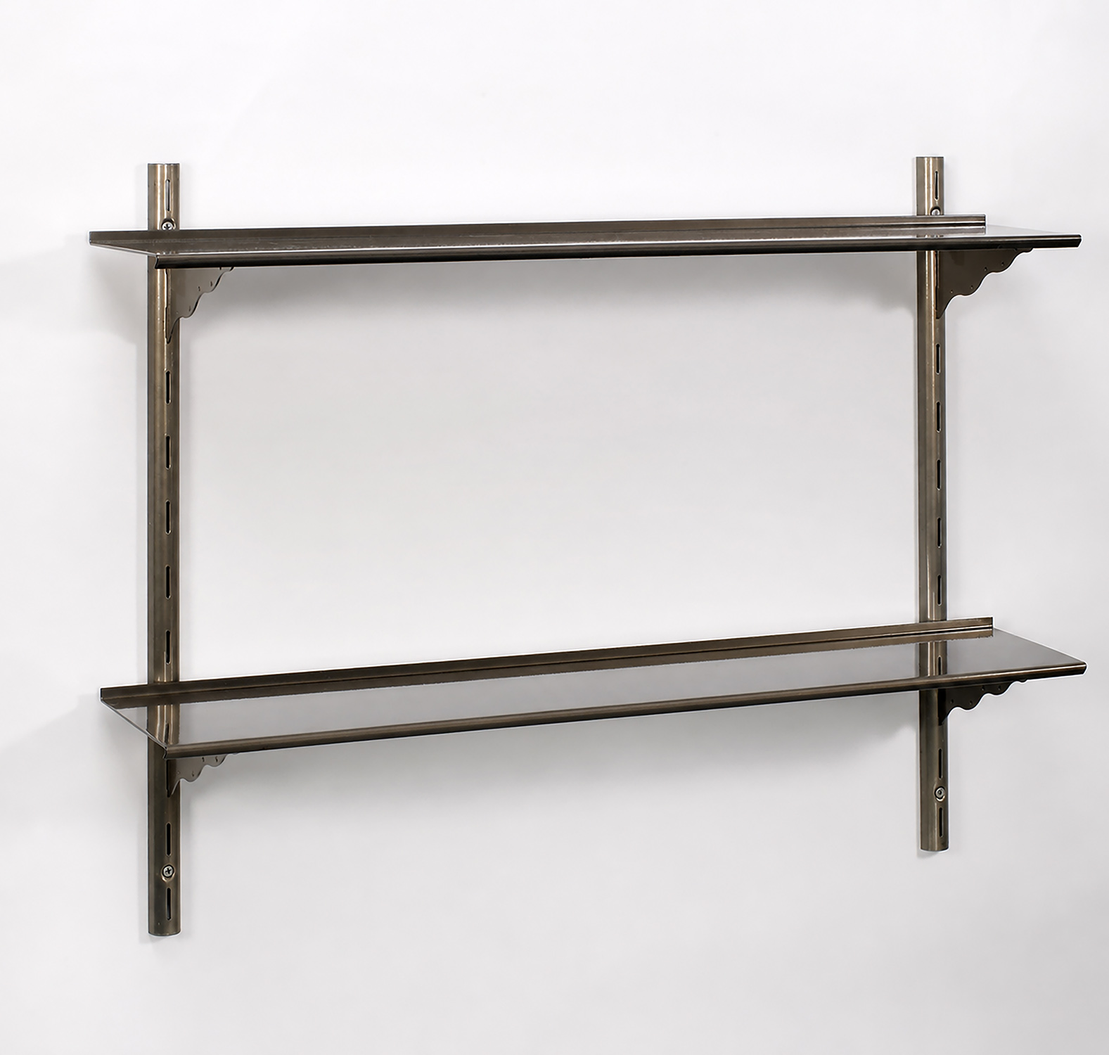 Puzzle Metal 7x36 Double Shelf Kit with Wave Brackets
