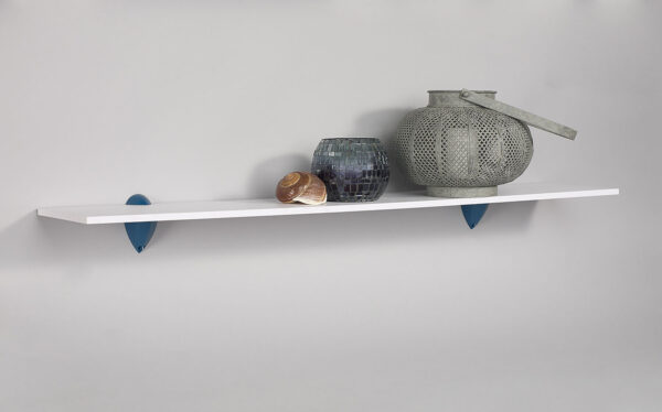 Wallscapes Puzzle 7" x 36" White Shelf Kit with Jazzy Brackets - Image 11