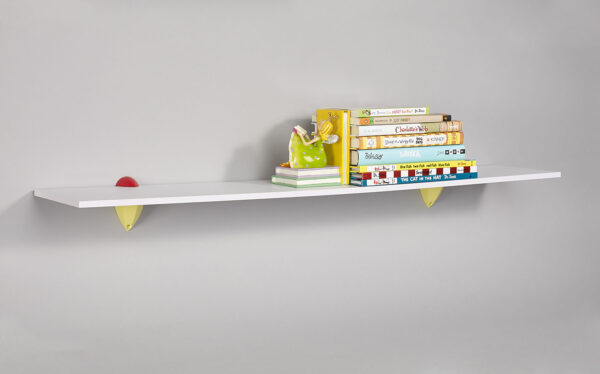 Wallscapes Puzzle 7" x 36" White Shelf Kit with Jazzy Brackets - Image 20