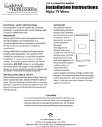 Alpa LED Mirror Instructions