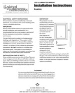 Avaion LED Mirror Installation Instructions