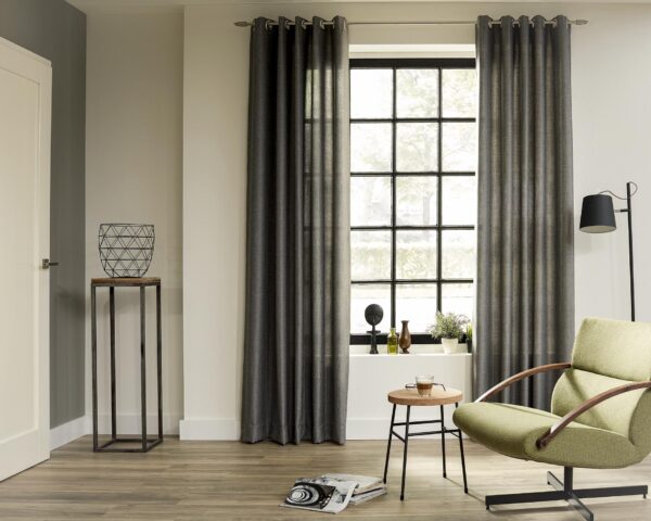 Intensions Brushed Nickel 95 Inch Single Metal Curtain 20mm Rod Kit with Salt and Pepper Finials and Open Brackets - Image 2