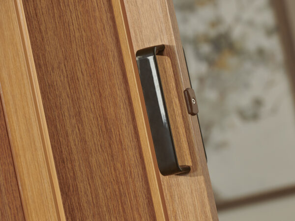 Bedford 36x80 Vinyl Folding door- Golden Oak - Image 2