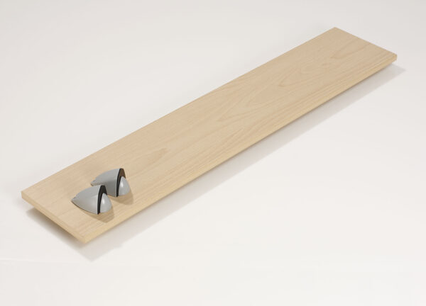 Wallscapes Puzzle 7" x 36" Beech Shelf Kit with Jazzy Brackets - Image 4