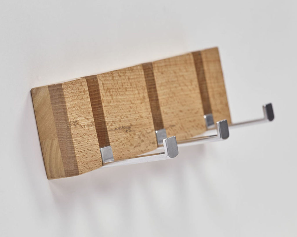 Coat Hideaway Square Hanger Beech 3 Hooks Peppermill Home