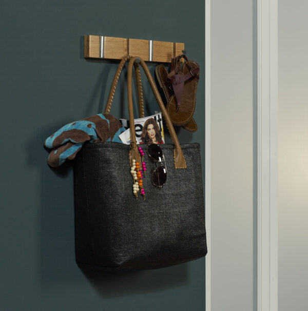Coat Hideaway Square Hanger Beech 4 Hooks - Image 4