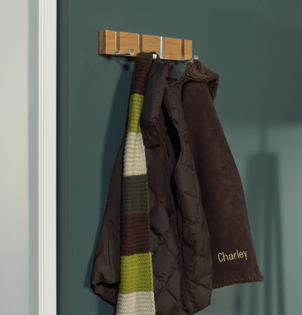 Coat Hideaway Square Hanger Beech 4 Hooks - Image 3