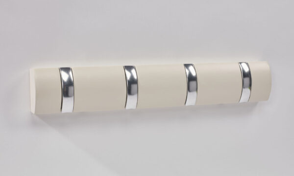 Coat Hideaway Round Hanger White 4 Hooks - Image 2