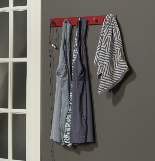 Coat Hanger Red 5 Hooks - Image 3