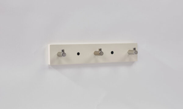 Coat Hanger White 3 Hooks - Image 2