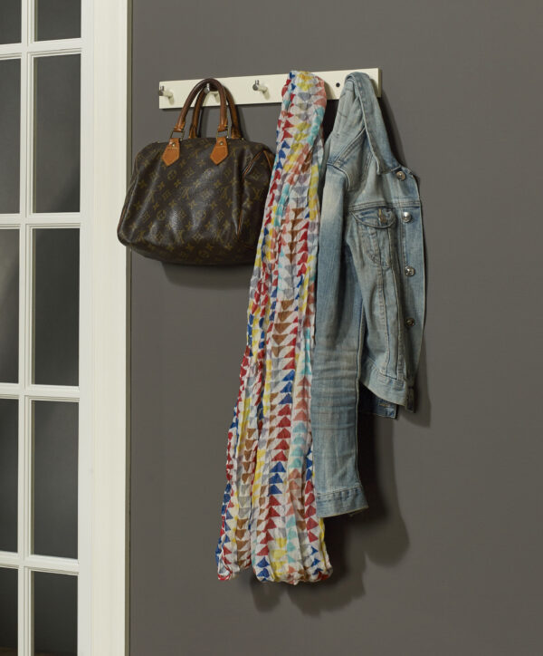 Coat Hanger White 5 Hooks - Image 3