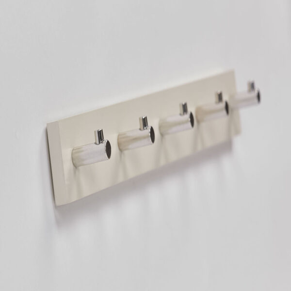Coat Hanger White 5 Hooks