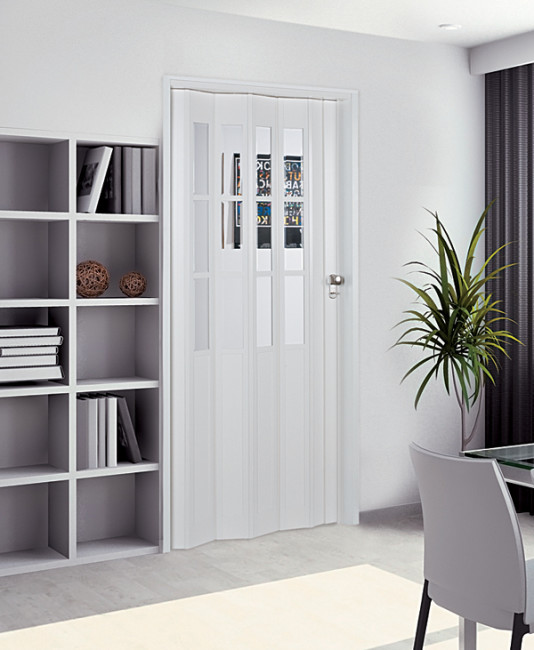 Capri Modern Accordion Folding Door with Snap Lock Closure