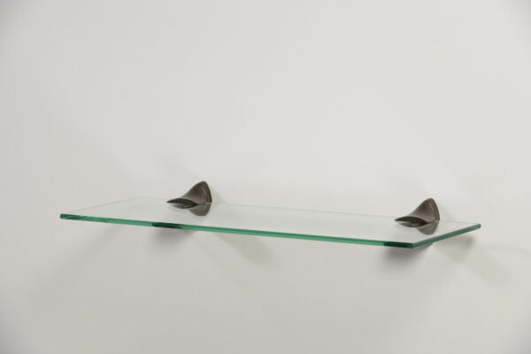 Wallscapes 8" x 24" Capri Glass Shelf Kit with Iron Beak Brackets - Image 5
