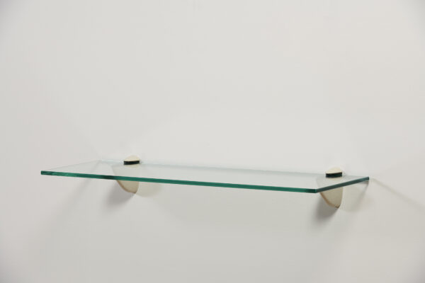 Wallscapes 8" x 24" Capri Clear Glass Shelf Kit with Pelican Brackets - Image 4