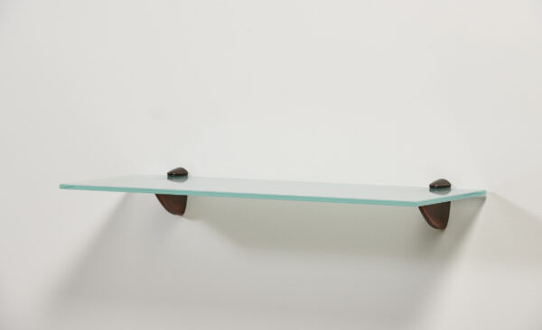 Wallscapes 8" x 24" Capri Clear Glass Shelf Kit with Pelican Brackets - Image 6