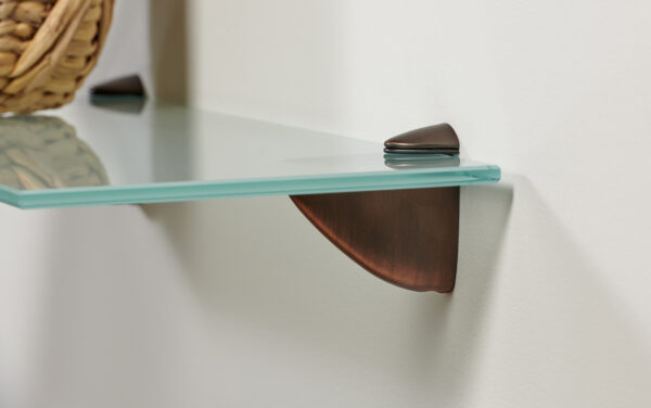 Wallscapes 8" x 24" Capri Clear Glass Shelf Kit with Pelican Brackets - Image 8