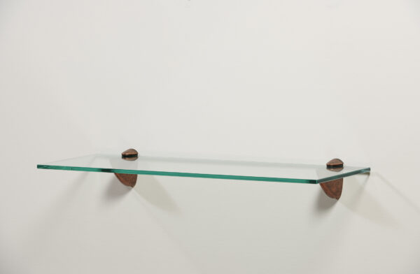 Wallscapes 8" x 24" Capri Clear Glass Shelf Kit with Pelican Brackets - Image 9
