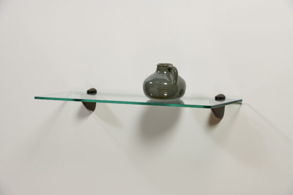 Wallscapes 8" x 24" Capri Clear Glass Shelf Kit with Pelican Brackets - Image 13