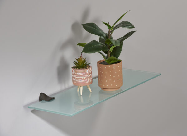Wallscapes 8" x 24" Capri Glass Shelf Kit with Iron Beak Brackets - Image 9