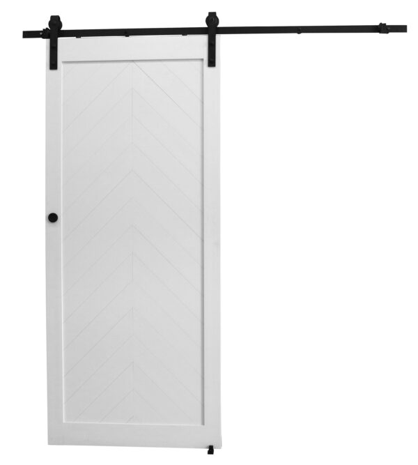 Millbrooke Chevron 36x84 Vinyl Barn Door Kit - Image 3
