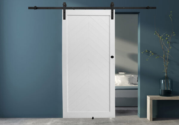 Millbrooke Chevron 36x84 Vinyl Barn Door Kit - Image 5