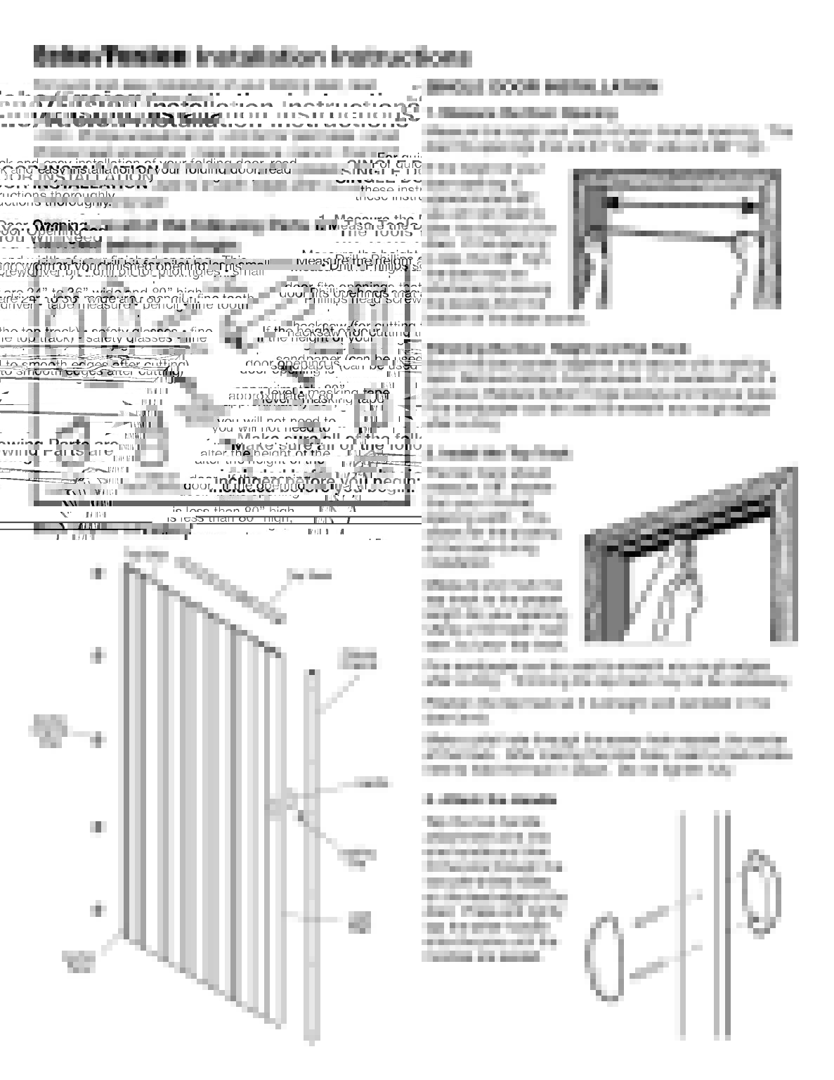 StepbyStep Installation Instructions for Folding Doors