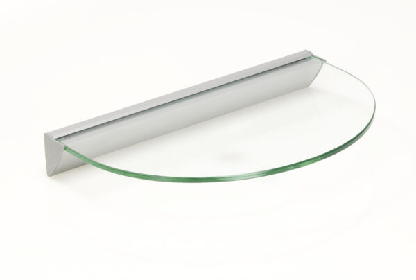 Wallscapes Essentials 12" Half Round Clear Glass Shelf Kit - Image 4