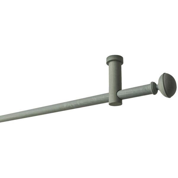 Intensions Forest 95 inch Single Wood Curtain Rod Kit with Bell Finials and Ceiling Brackets