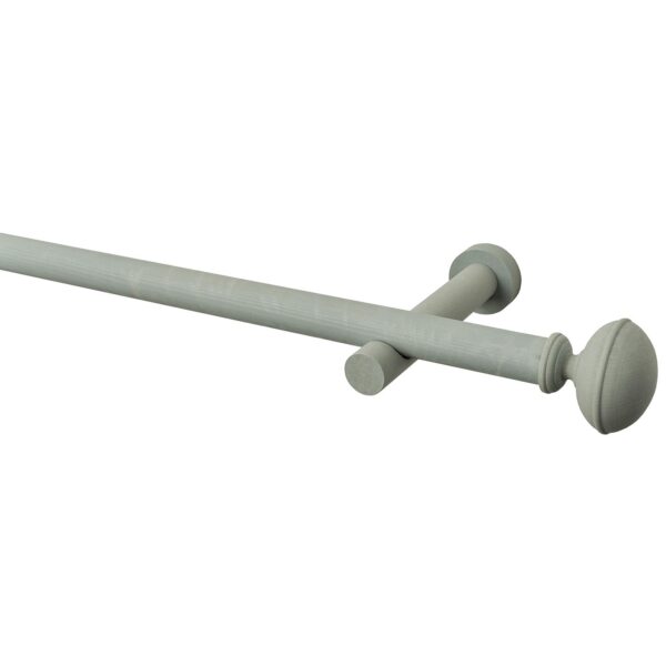 Intensions Forest 63 inch Single Wood Curtain Rod Kit with Bell Finials and Open Brackets