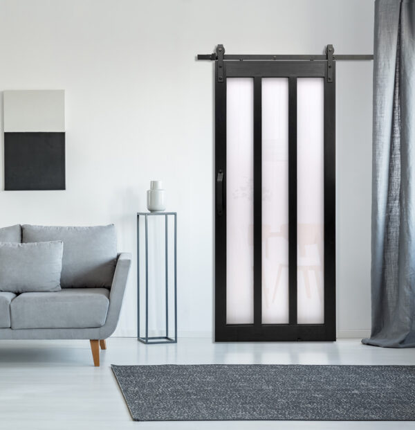 Millbrooke 3-Panel Mezzo 36x84 Barn Door Kit - Image 4