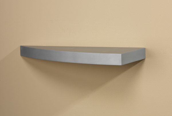 Silver Grande Wood Curved Shelf