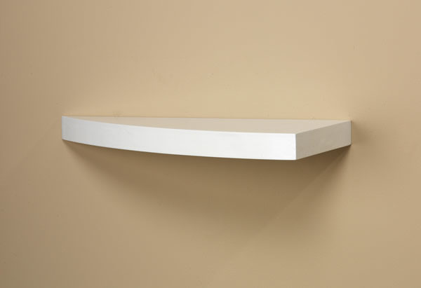 White Grande Wood Curved Shelf